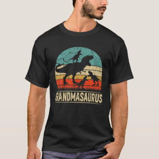 T-shirt Grandma Dinosaur T Rex Grandmasaurus 3 Enfants Fam