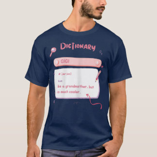T-shirt Grandma du dictionnaire Femens Cute Gigi, Définiti