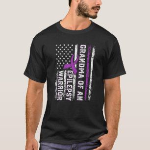 T-shirt GrandMa d'une épilepsie guerrière violet ribbon so