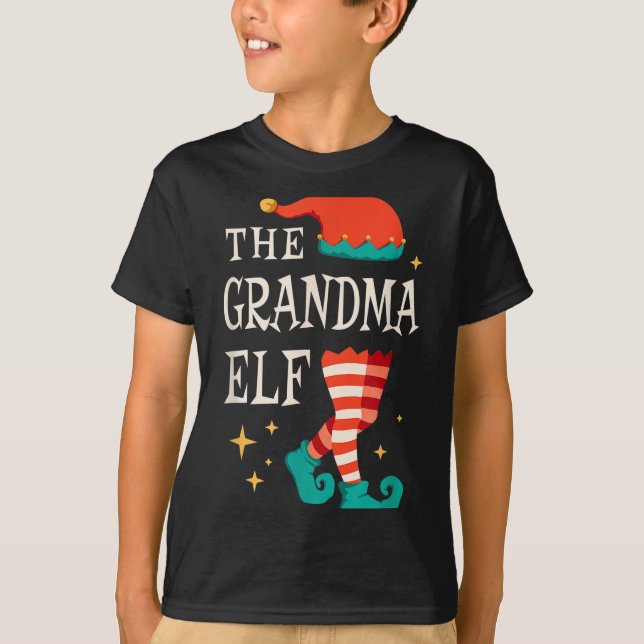 T-shirt Grandma Elf Family Matching Group Christmas Grandm (Devant)