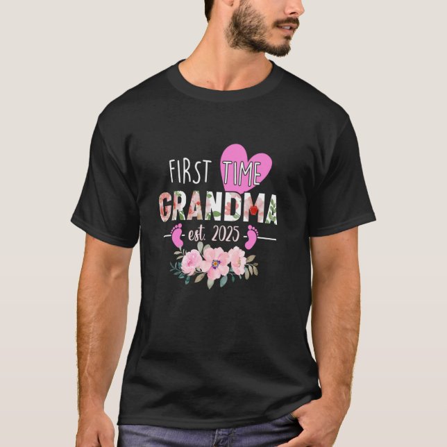 T-shirt Grandma Est 2025 Promue Pour La Première Fois Au N (Devant)