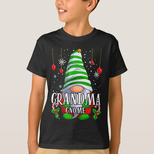 T-shirt Grandma Gnome Christmas Pajamas Matching Family Gr (Devant)