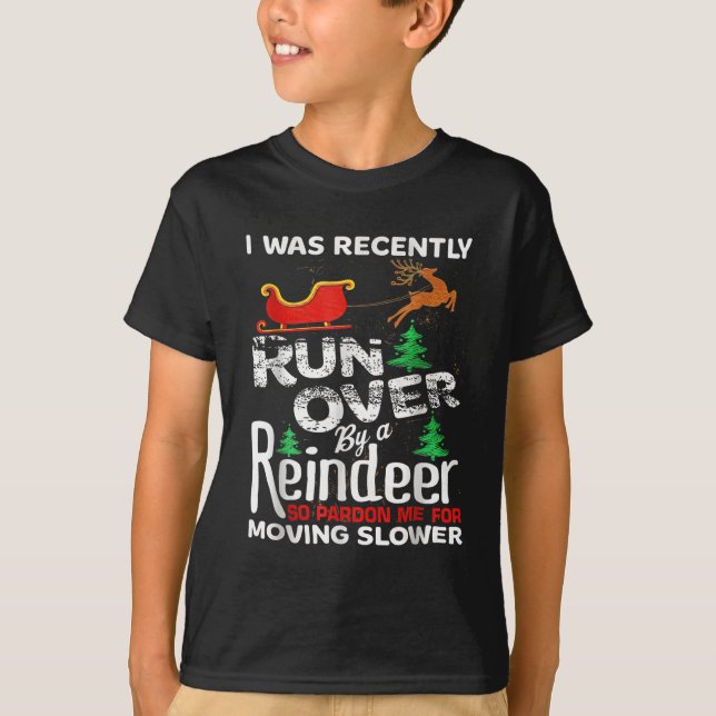 T-shirt Grandma Got Run Over By A Reindeer Christmas So Pa (Devant)
