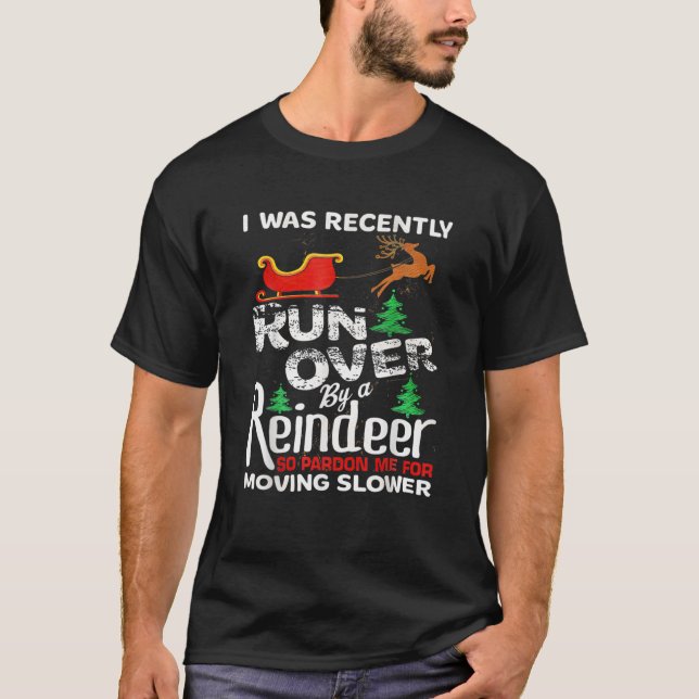 T-shirt Grandma Got Run Over By A Reindeer Christmas So Pa (Devant)