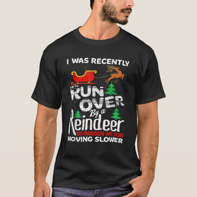 T-shirt Grandma Got Run Over By A Reindeer Christmas So Pa (Devant)