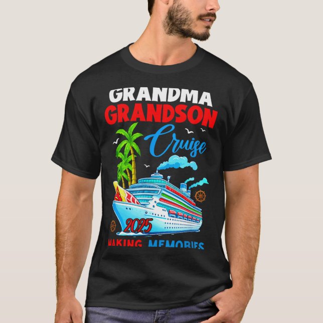 T-shirt Grandma Grandson Cruise 2025 Memories Christmas Fa (Devant)