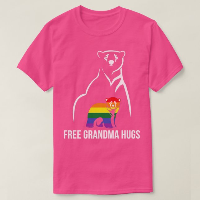 T-shirt Grandma Hugs Gay pride LGBT Rainbow Women Grra Gra (Design devant)