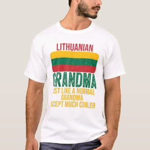 T-shirt Grandma Lituanie vintage Drapeau De La Mème