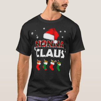 T-shirt Grandma Nonna Claus Santa Hat Funny Christmas Paja