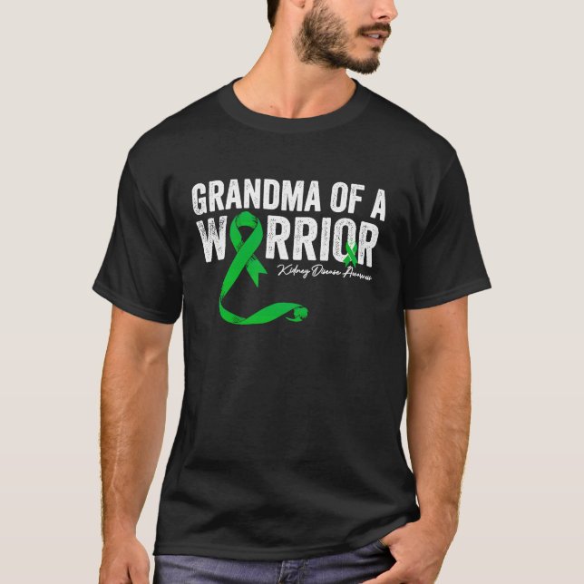 T-shirt Grandma of a Warrior Kidney Disease Awareness (Devant)