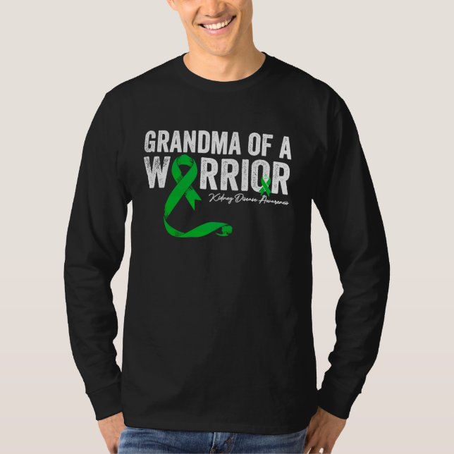 T-shirt Grandma of a Warrior Kidney Disease Awareness (Devant)