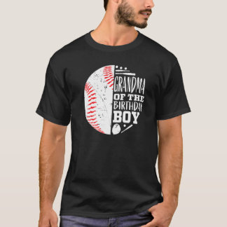 T-shirt Grandma Of The Birthday Boy Baseball Themed Party 