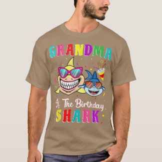 T-shirt Grandma Of The Shark Birthday Family Birthday Gran