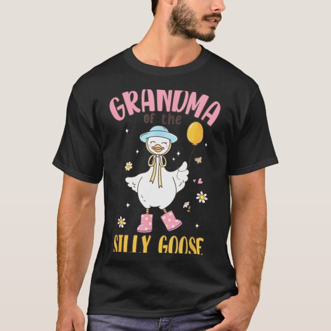 T-shirt Grandma Of The Silly Goose First Birthday Family M (Devant)