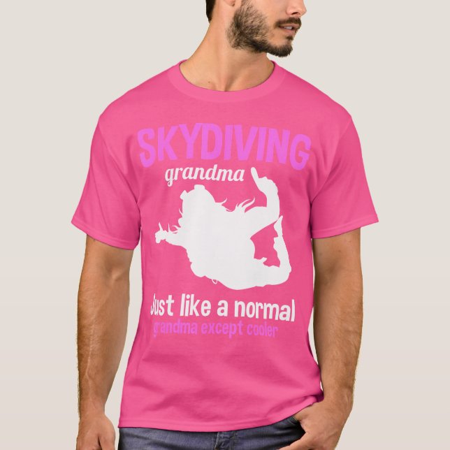 T-shirt Grandma Parachuter Grand-mère Skydiver (Devant)