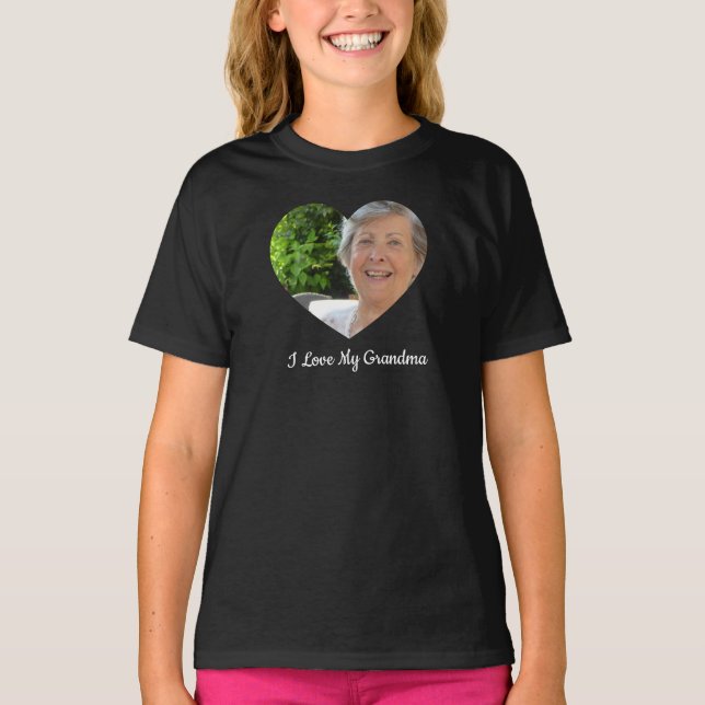 T-shirt Grandma Photo personnalisée Saint Valentin personn (Devant)