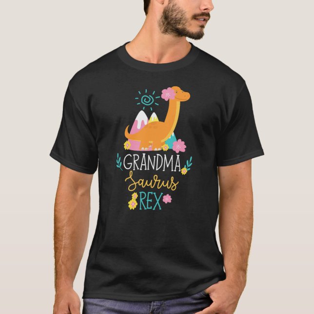 T-shirt Grandma Saurus Rex Funny Dinosaur Women (Devant)