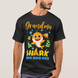 T-shirt Grandma Shark Cadeau mignonne bébé requin famille