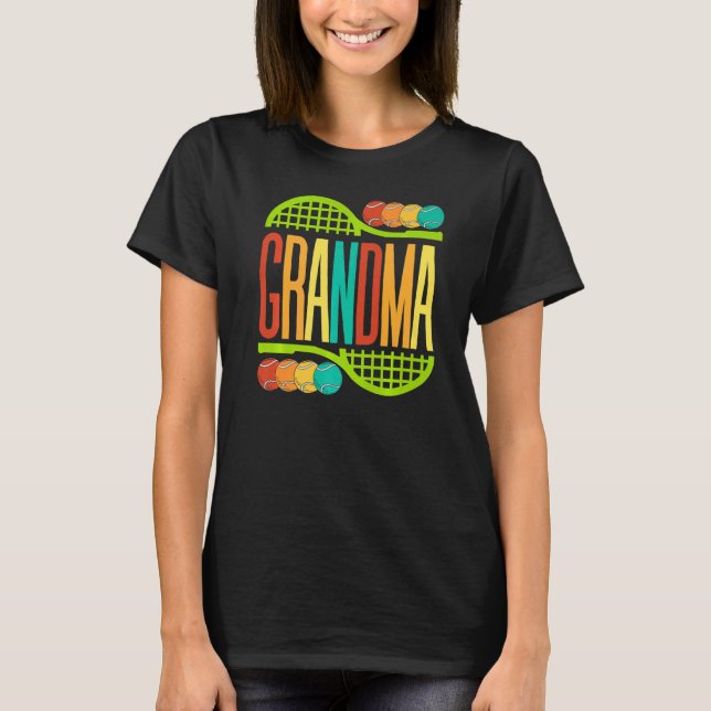 T-shirt Grandma Tennis Raquettes Sports Nana Mimi Femmes (Devant)