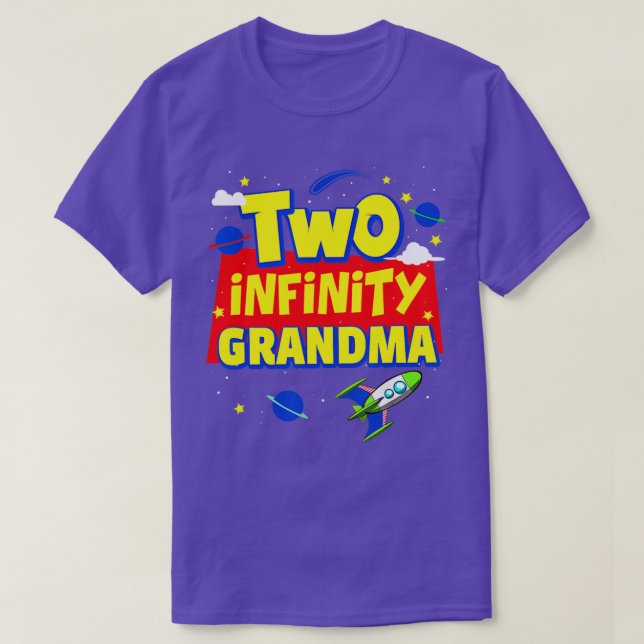 T-shirt Grandma Two Infinity And Beyond Birthday Decoratio (Design devant)