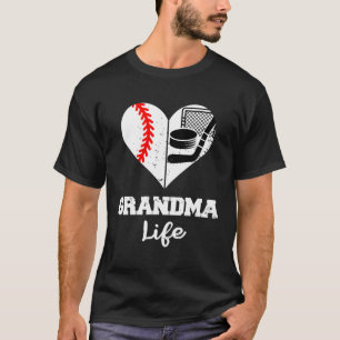 T-shirt Grandma Vie Il Baseball Hockey Grandma