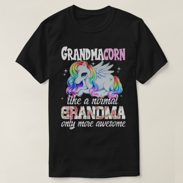 T-shirt Grandmacorn Cute Unicorn Lover Fête des Mères Gran (Design devant)