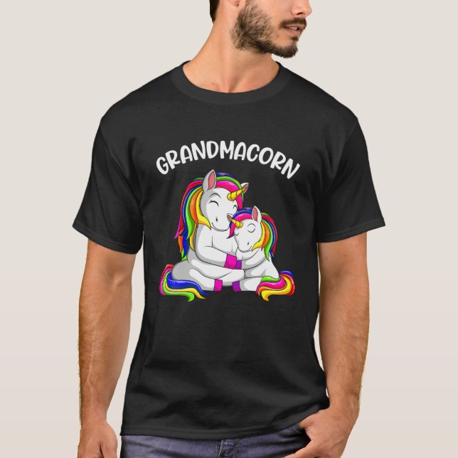 T-shirt Grandmacorn Unicorn Grand-Mère Fête Des Femmes (Devant)