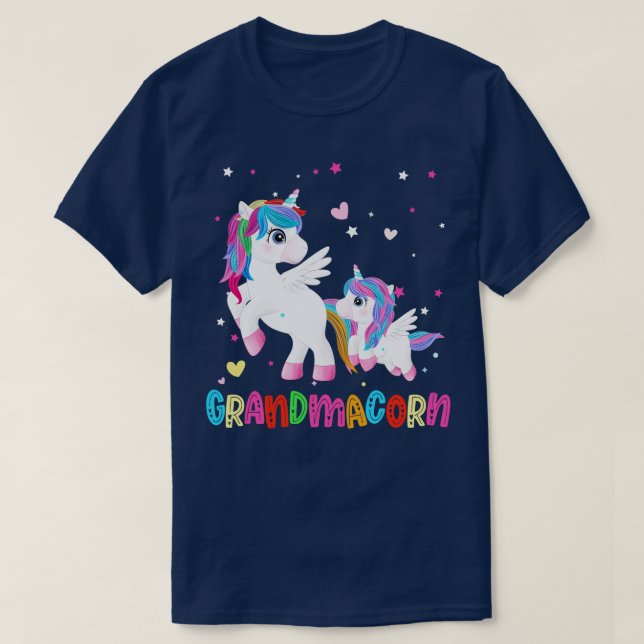 T-shirt Grandmacorn Unicorn Grand-mère Maman Fête des mère (Design devant)