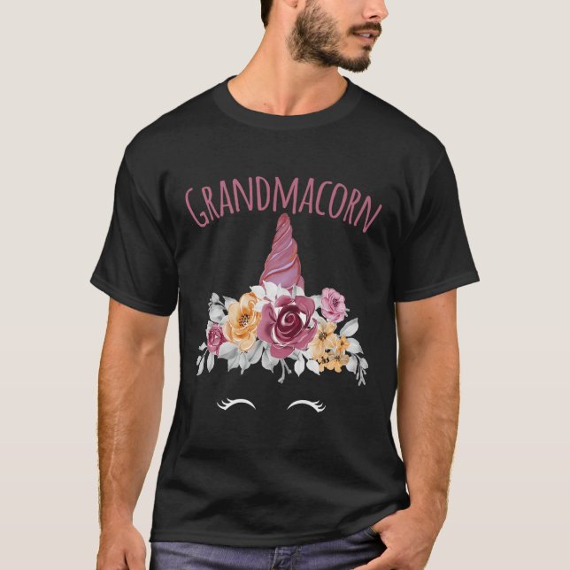 T-shirt Grandmacorn Unicorn Grandma Premium  (Devant)