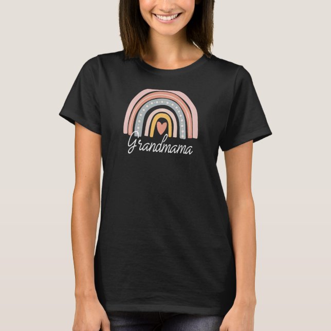 T-shirt Grandmama Arc-en-ciel pour femmes Grand-mère Noël (Devant)