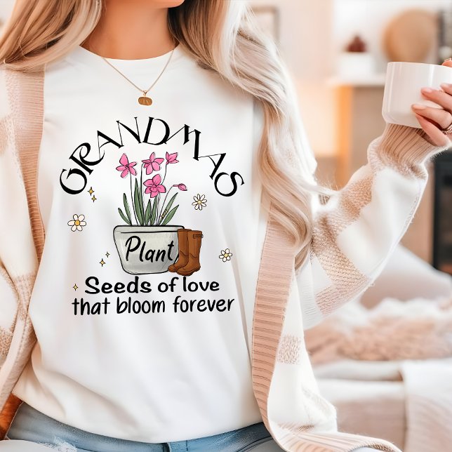 T-shirt Grandmas Plantes Graines D'Amour Moderne Fleur ten (Créateur téléchargé)