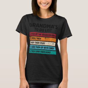 T-shirt Grandma's To Do List Amusants Grands-parents Graph