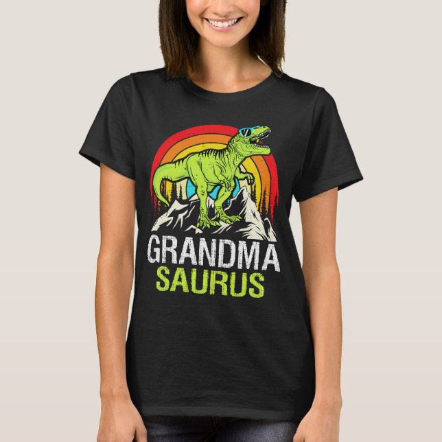 T-shirt Grandmasaurus Dinosaur T Rex Grandma Saurus Drôle (Devant)