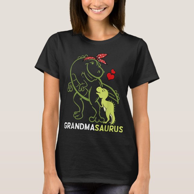 T-shirt Grandmasaurus Grand-mère Dinosaur Bébé Fête des mè (Devant)