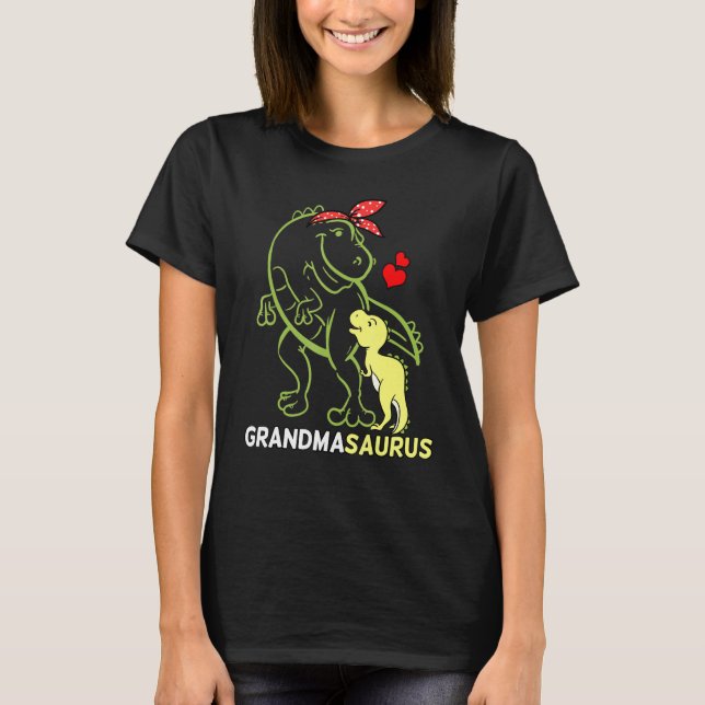 T-shirt Grandmasaurus Grandma Dinosaur bébé (Devant)