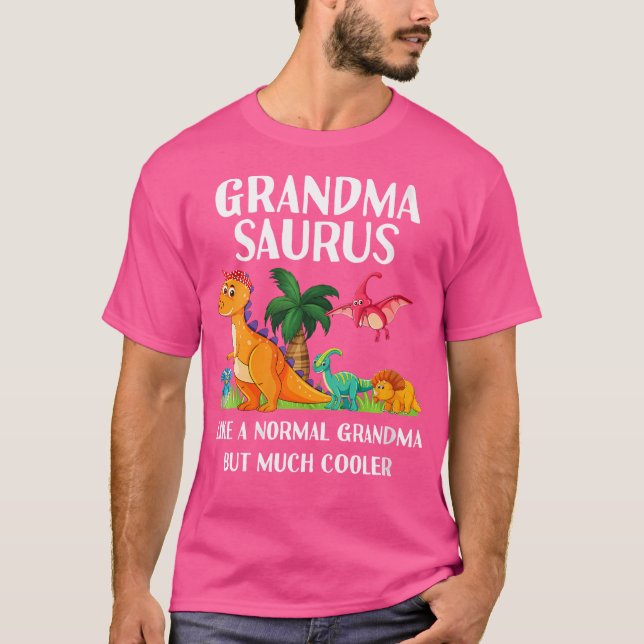 T-shirt Grandmasaurus Grandma Saurus Femmes Dinosaure (Devant)