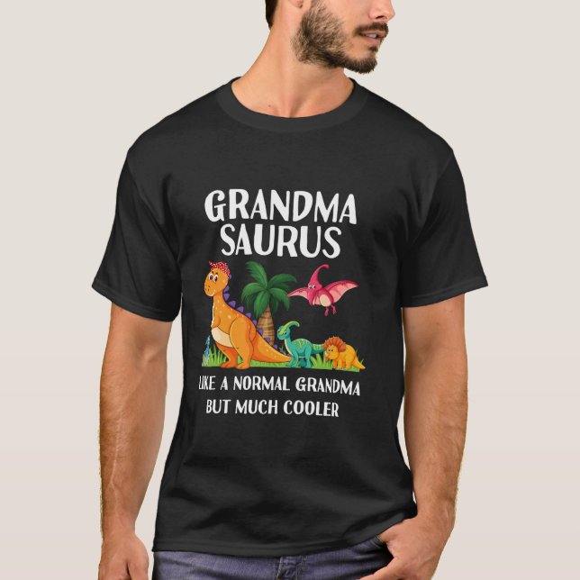 T-shirt Grandmasaurus Grandma Saurus Women Dinosaur Family (Devant)
