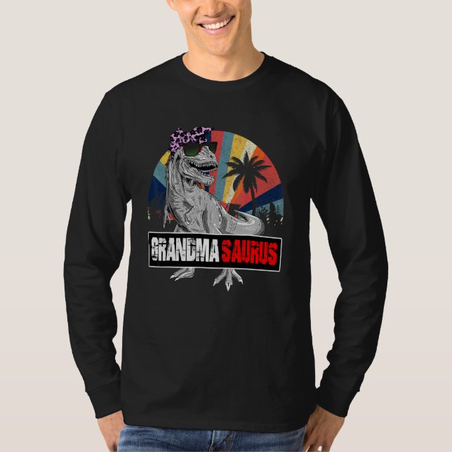 T-shirt Grandmasaurus Rex Dinosaur Grandma Saurus Famille  (Devant)
