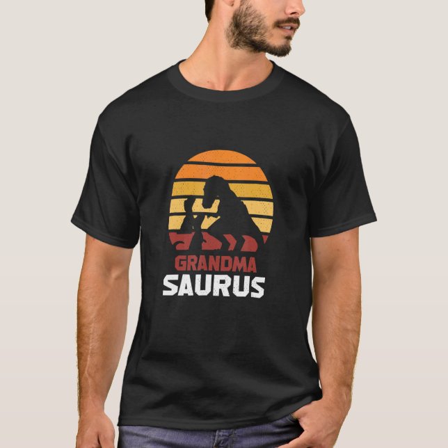 T-shirt Grandmasaurus Rex Grandma Saurus Dinosaur (Devant)