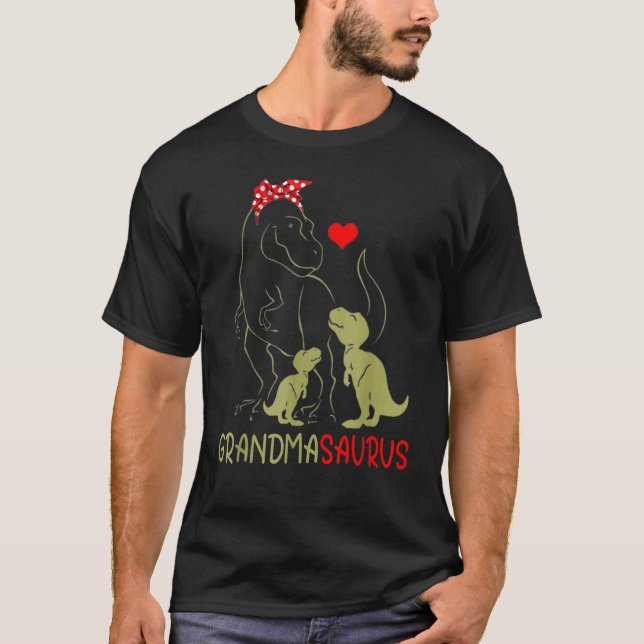 T-shirt Grandmasaurus Rex Grandma Saurus Dinosaur (Devant)