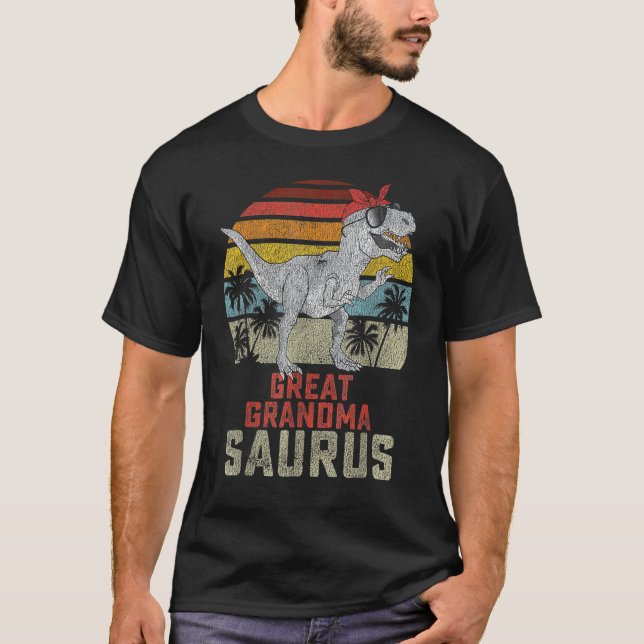 T-shirt Grandmasaurus T Rex Dinosaur Grand Grand Saurus (Devant)