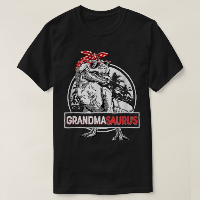 T-shirt Grandmasaurus T Rex Dinosaur Grand-mère Saurus (Design devant)