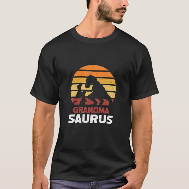 T-shirt Grandmasaurus T Rex Grandma Saurus Dinosaur (Devant)