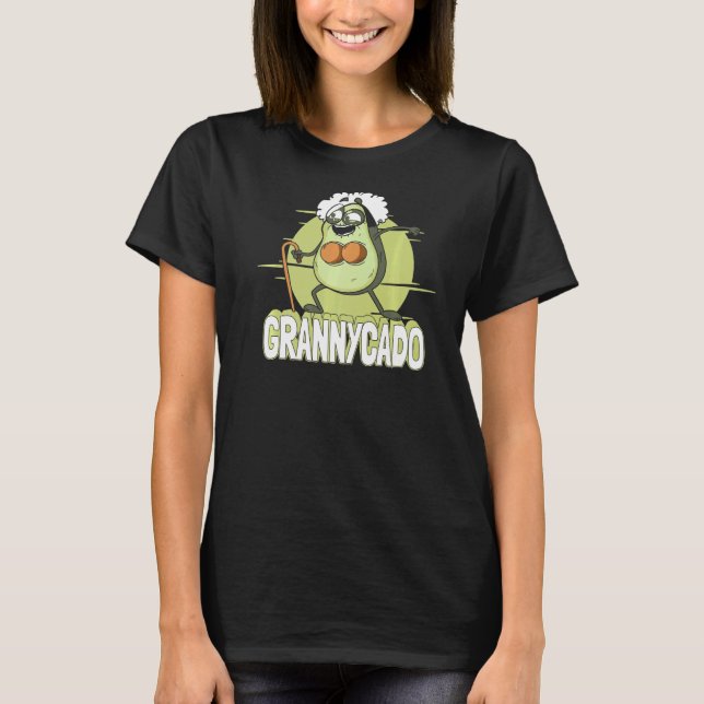 T-shirt Grandmother Avocado Grandmom  Grandparent Granny (Devant)