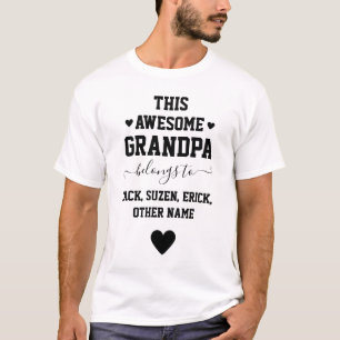T-shirt GRANDPA appartient à la Fête des pères de noms 