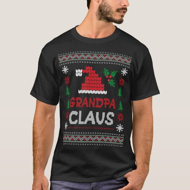 T-shirt Grandpa Claus Ugly Edition (Devant)
