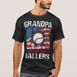 T-shirt GRANDPA De Baseball Des Ballers