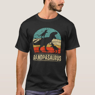 T-shirt Grandpa Dinosaur T Rex Grandpasaurus 2 enfants Fam