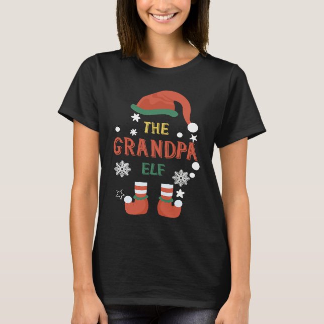 T-shirt Grandpa Elf Christmas Gnome Family Costume (Devant)