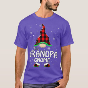 T-shirt Grandpa Gnome Buffalo Plaid Matching Family Christ